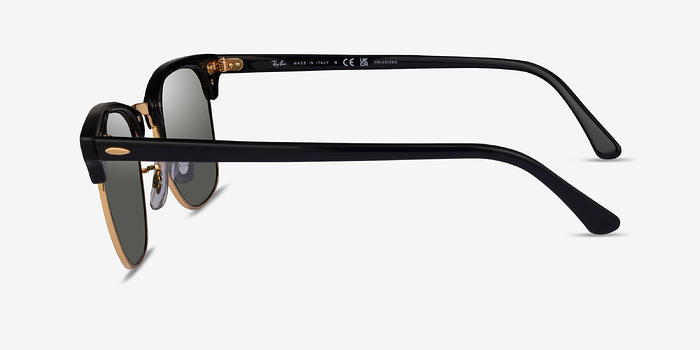 Ray-Ban RB3016 Clubmaster Black Gold Métal Soleil de Lunette de vue d'EyeBuyDirect