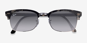 Ray-Ban RB3916 Gray Tortoise Métal Soleil de Lunette de vue d'EyeBuyDirect, Vue Rapprochée