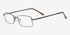 Michelle Brun Métal Montures de lunettes de vue d'EyeBuyDirect, Vue d'Angle