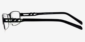 Thomas Black Green Métal Montures de lunettes de vue d'EyeBuyDirect, Vue de Côté