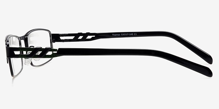 Thomas Black Green Métal Montures de lunettes de vue d'EyeBuyDirect