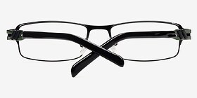 Thomas Black Green Métal Montures de lunettes de vue d'EyeBuyDirect, Vue Rapprochée