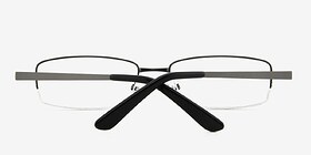 Cassi Gunmetal Métal Montures de lunettes de vue d'EyeBuyDirect, Vue Rapprochée