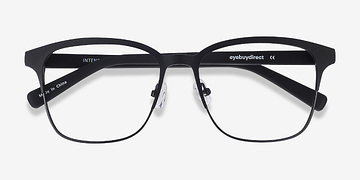 Matte Black Intense -  Geek Acetate, Metal Eyeglasses