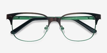 Brown Green Baker Street -  Vintage Métal Lunettes de vue