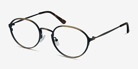 Come Around Bronze Métal Montures de lunettes de vue d'EyeBuyDirect, Vue d'Angle