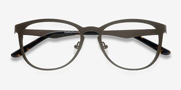 Matte Brown Neta -  Métal Lunettes de vue