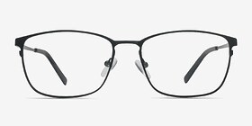 Calm Noir Métal Montures de lunettes de vue d'EyeBuyDirect, Vue de Face
