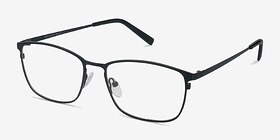 Calm Noir Métal Montures de lunettes de vue d'EyeBuyDirect, Vue d'Angle