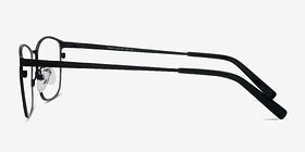 Calm Noir Métal Montures de lunettes de vue d'EyeBuyDirect, Vue de Côté