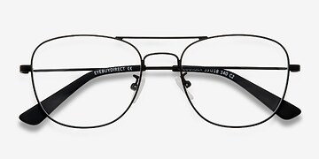 Noir Courser -  Vintage Métal Lunettes de vue