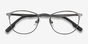Function Gunmetal Métal Montures de lunettes de vue d'EyeBuyDirect, Vue Rapprochée