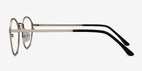 Rising Argenté Métal Montures de lunettes de vue d'EyeBuyDirect, Vue de Côté
