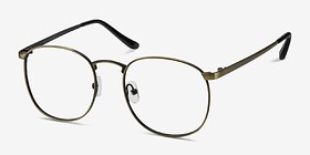 Closer Bronze Métal Montures de lunettes de vue d'EyeBuyDirect, Vue d'Angle