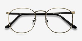 Closer Bronze Métal Montures de lunettes de vue d'EyeBuyDirect, Vue Rapprochée