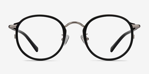 Carnival Matte Black Acetate-metal Montures de lunettes de vue