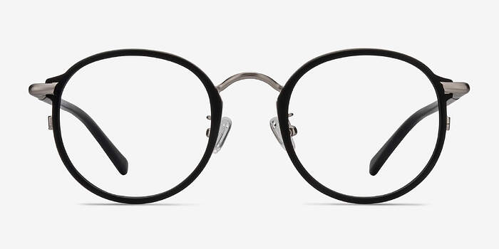 Carnival Matte Black Acetate-metal Montures de lunettes de vue d'EyeBuyDirect