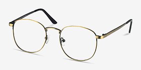 St Michel Bronze Métal Montures de lunettes de vue d'EyeBuyDirect, Vue d'Angle