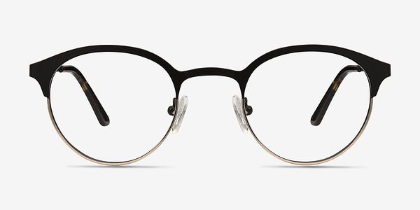 Fixate Black Golden Métal Montures de lunettes de vue