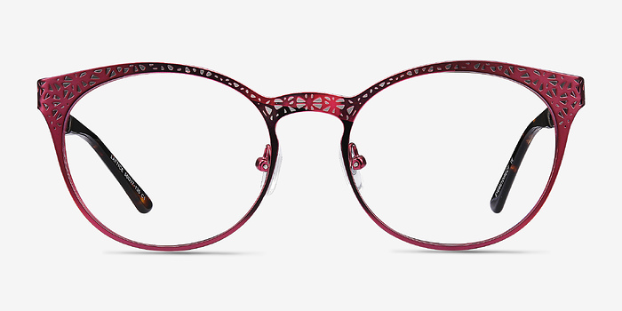 Lattice Red Purple Métal Montures de lunettes de vue d'EyeBuyDirect