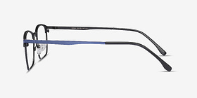 Signal Bleu Métal Montures de lunettes de vue d'EyeBuyDirect, Vue de Côté