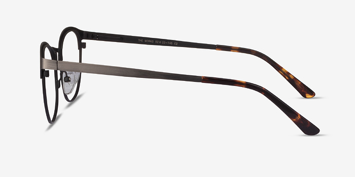 The Works Gunmetal Métal Montures de lunettes de vue d'EyeBuyDirect