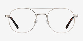 Lock XL Argenté Métal Montures de lunettes de vue d'EyeBuyDirect, Vue de Face