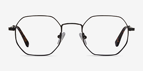 Soar Noir Métal Montures de lunettes de vue d'EyeBuyDirect, Vue de Face