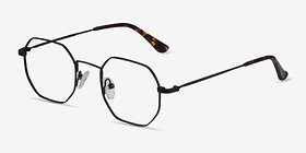 Soar Noir Métal Montures de lunettes de vue d'EyeBuyDirect, Vue d'Angle