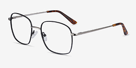 Archive Noir Métal Montures de lunettes de vue d'EyeBuyDirect, Vue d'Angle