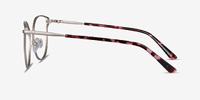 Trance Argenté Métal Montures de lunettes de vue d'EyeBuyDirect, Vue de Côté