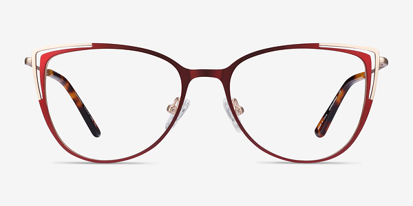 Garance Red & Gold Métal Montures de lunettes de vue