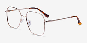 Roman Doré Métal Montures de lunettes de vue d'EyeBuyDirect, Vue d'Angle