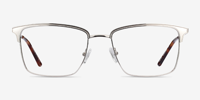 Nathaniel Argenté Métal Montures de lunettes de vue d'EyeBuyDirect