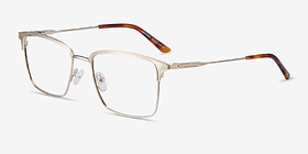 Nathaniel Doré Métal Montures de lunettes de vue d'EyeBuyDirect, Vue d'Angle