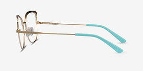 Marina Aqua Gold Métal Montures de lunettes de vue d'EyeBuyDirect, Vue de Côté