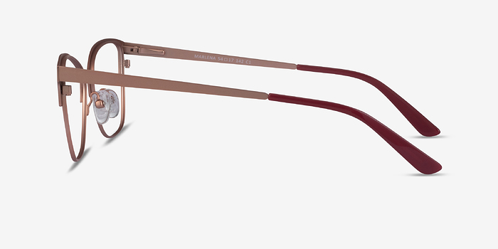 Marlena Burgundy  Rose Gold Métal Montures de lunettes de vue d'EyeBuyDirect
