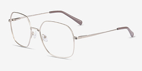 Reality Doré Métal Montures de lunettes de vue d'EyeBuyDirect, Vue d'Angle