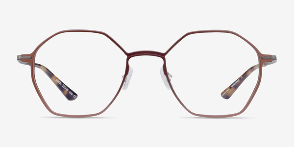 Alloy Brown & Gunmetal Titanium Montures de lunettes de vue