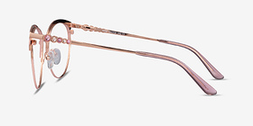 Gem Pink Rose Gold Métal Montures de lunettes de vue d'EyeBuyDirect, Vue de Côté