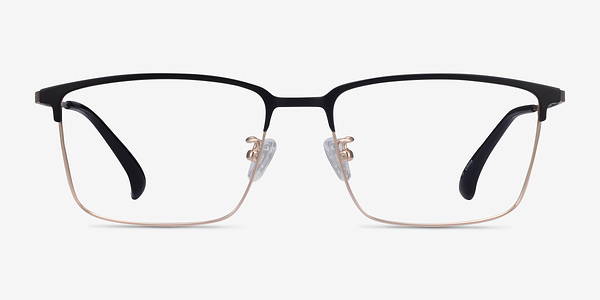 Example Black  Gold Métal Montures de lunettes de vue