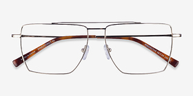 Perspective Argenté Métal Montures de lunettes de vue d'EyeBuyDirect, Vue Rapprochée