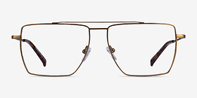 Perspective Bronze Métal Montures de lunettes de vue d'EyeBuyDirect, Vue de Face