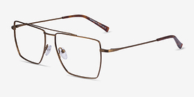 Perspective Bronze Métal Montures de lunettes de vue d'EyeBuyDirect, Vue d'Angle