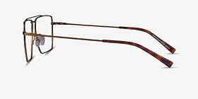 Perspective Bronze Métal Montures de lunettes de vue d'EyeBuyDirect, Vue de Côté