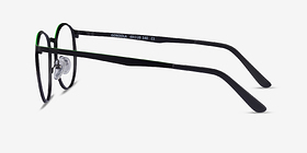 Gondola Matte Black Green Métal Montures de lunettes de vue d'EyeBuyDirect, Vue de Côté
