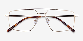 Granary Doré Métal Montures de lunettes de vue d'EyeBuyDirect, Vue Rapprochée