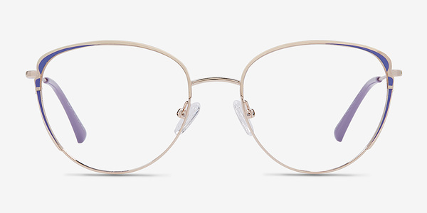 Scala Gold Purple Métal Montures de lunettes de vue