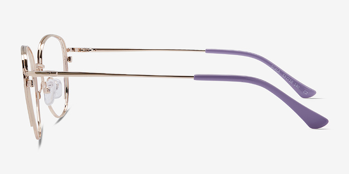 Scala Gold Purple Métal Montures de lunettes de vue d'EyeBuyDirect