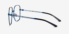 Epicenter Bleu Métal Montures de lunettes de vue d'EyeBuyDirect, Vue de Côté